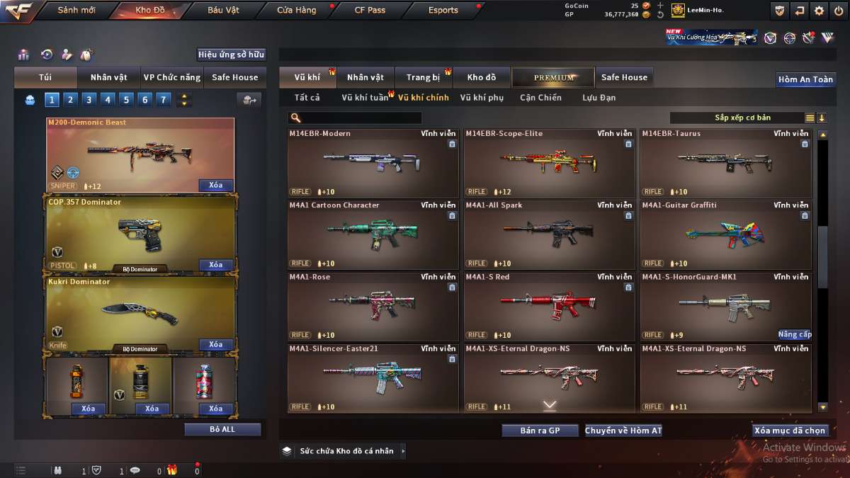 shop acc cf uy tin gia re